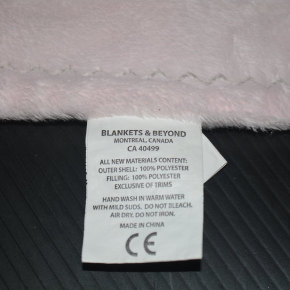 Blankets & Beyond Pink Bunny Plush Lovey Blanket - Picture 7 of 9